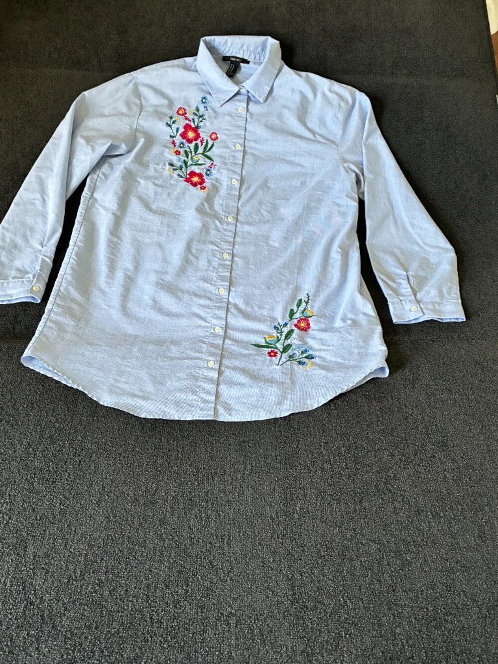 Blouse Forever 21 bleu clair size M